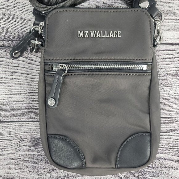 MZ Wallace Micro Crossbody Gray Silver Hardware (no chain) - Picture 2 of 6
